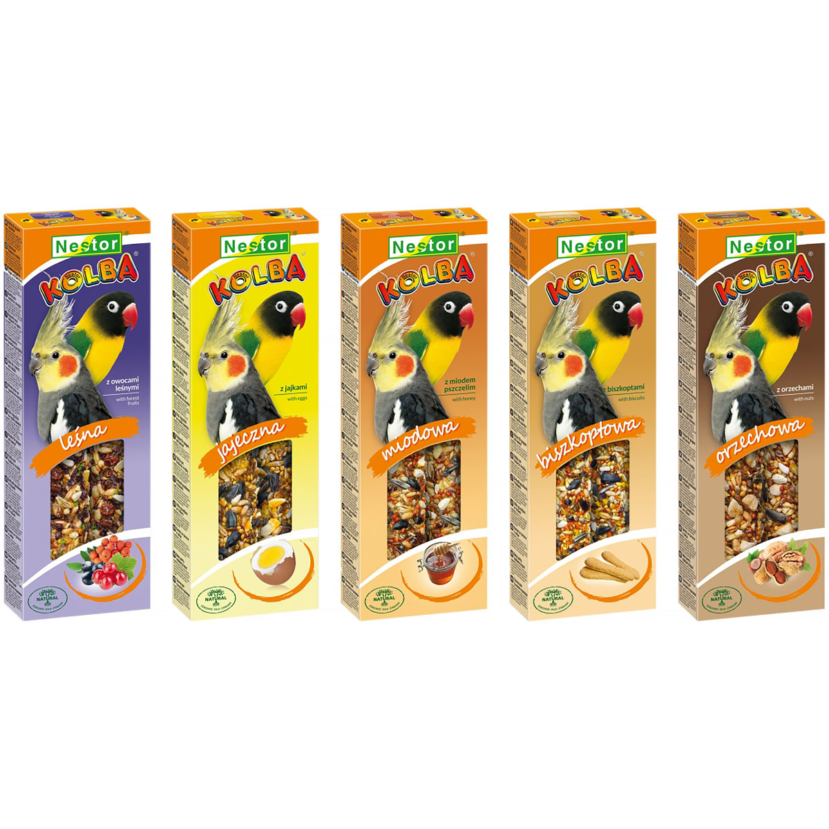 Kolby zbożowe Nestor dla papug średnich