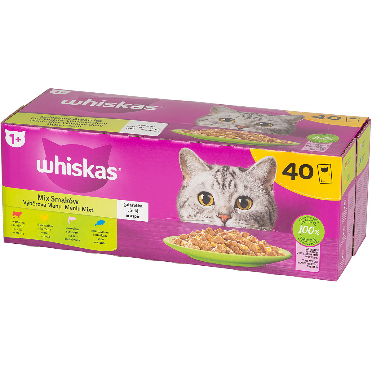 Mokra karma dla kota Whiskas Mix smaków 40 x 85 g