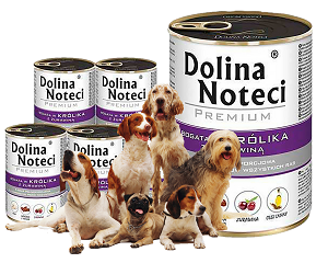Dolina Noteci z królikiem i żurawiną zestaw 6x400g