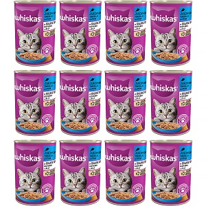 12 puszek mokrej karmy whiskas