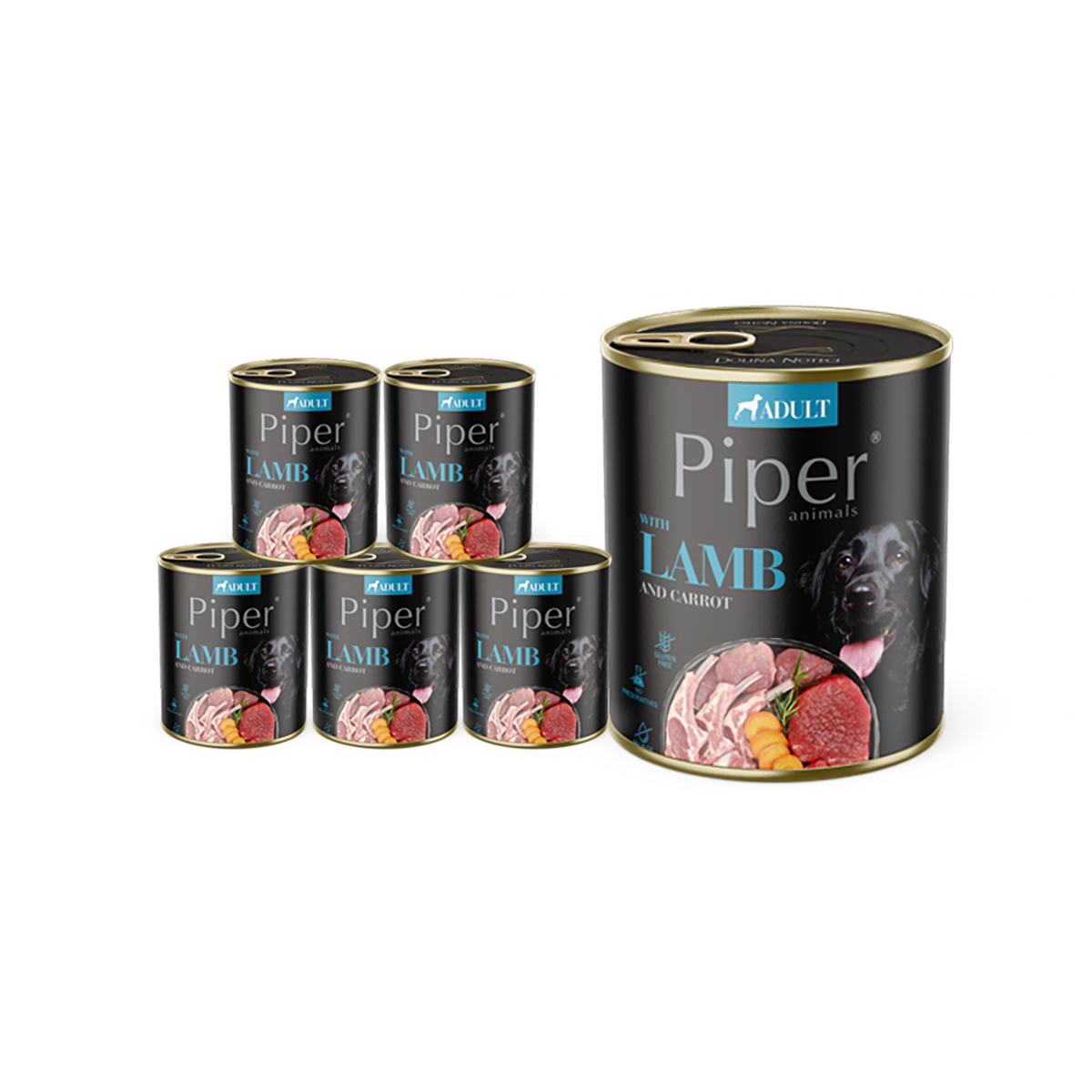 Mokra karma dla Psa Piper z jagnięciną zestaw 6x800 g
