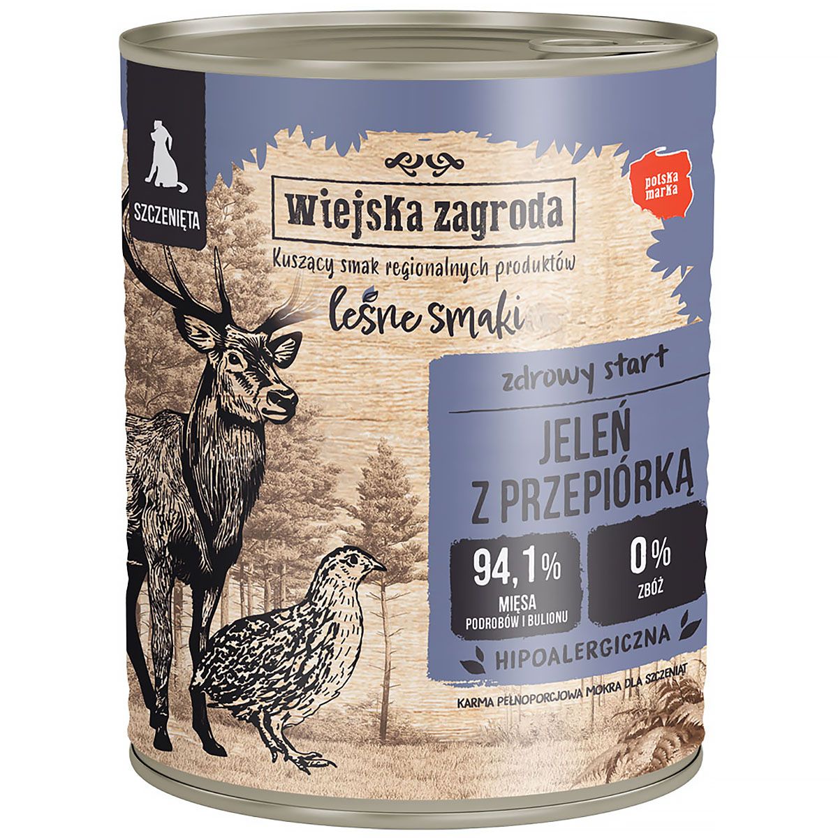Wiejska Zagroda Leśne smaki jeleń z przepiórką 800 g
