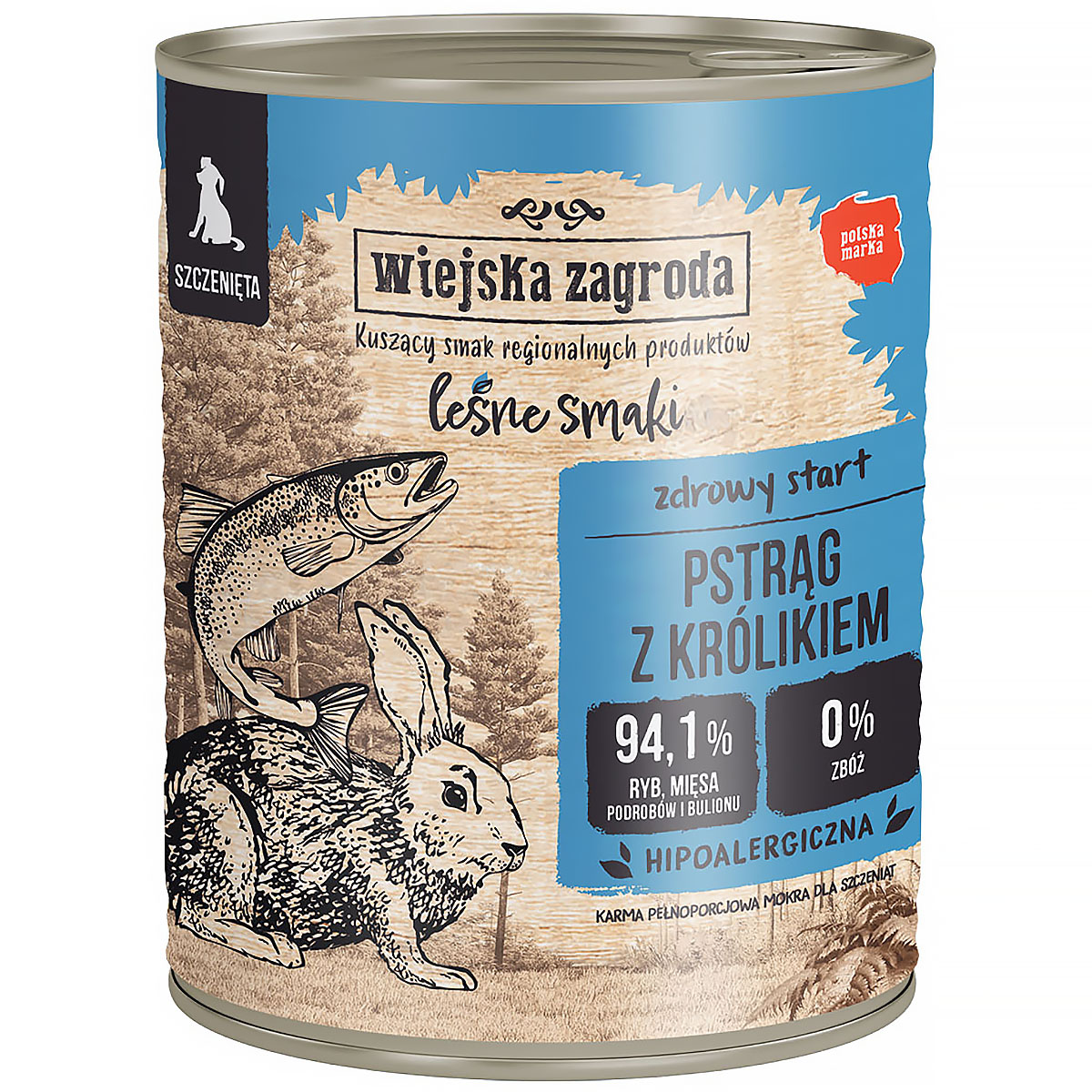 Wiejska Zagroda Leśne smaki pstrąg z królikiem 800 g