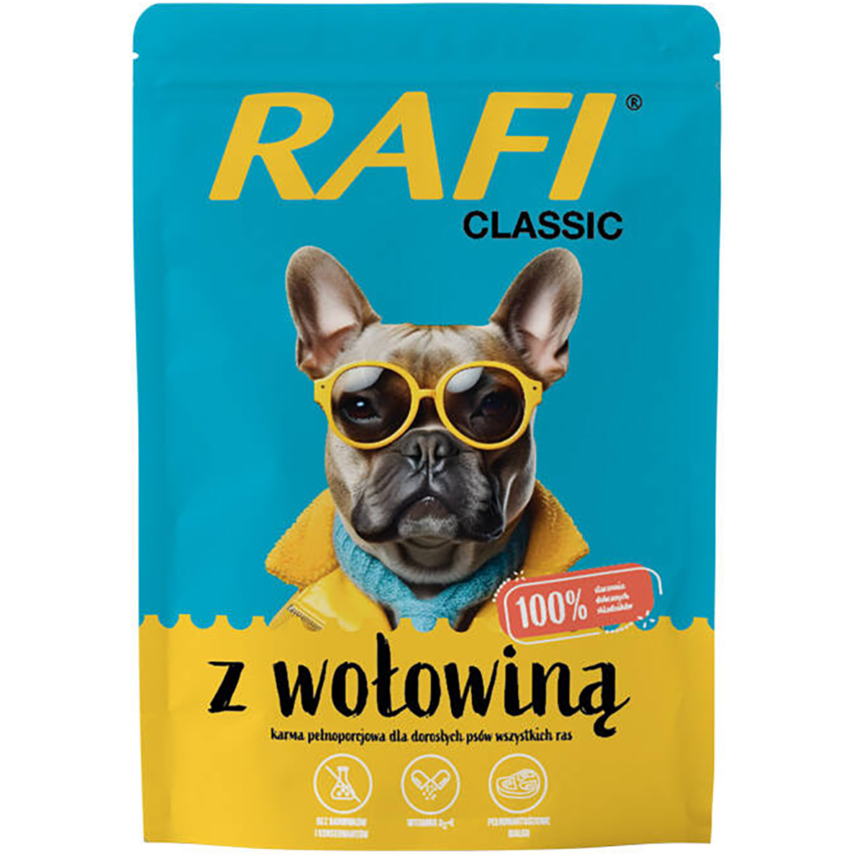Mokra karma dla psa Rafi Classic 400 g saszetka