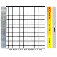 Siatka leśna zagęszczona dla drobiu i na zające 160 cm - rolka 50 metrów - 160/20/15