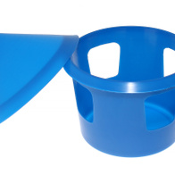 Poidło dla gołębi niebieskie - wzór belgijski, pojemność 1l