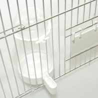 Pojemnik na paszę i wodę dla kanarków i papug, 350 ml biały uniwersalny