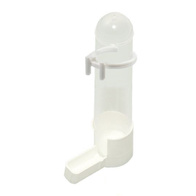 Poidło fontanna dla papużek i kanarków 100 ml białe z zaczepem