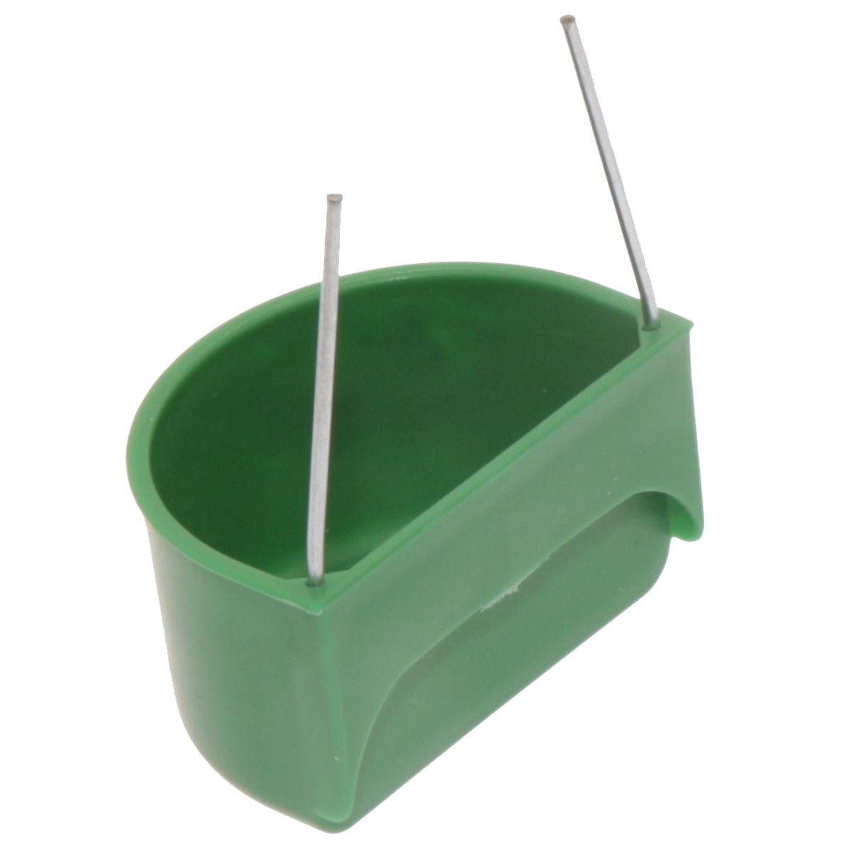 Pojemnik na wodę i paszę dla kanarków i papug mocowane na drut zielone duże