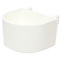 Karmidło poidło dla papug białe z zaczepami duże