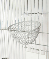 Gniazdo lęgowe dla kanarków i papug z drucianej siatki z zaczepami 9 x 6 cm