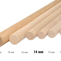 Żerdki prążkowane bukowe 14 mm dla ptaków egzotycznych 1 szt.