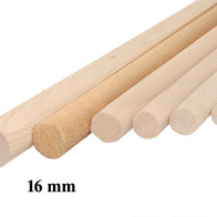 Żerdka grzęda dla kanarka i papugi z buku fi 16 mm