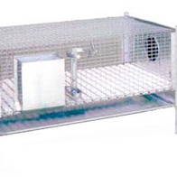 Klatka jednostanowiskowa dla królików z wykotnikiem i zaopatrzeniem