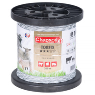 Plecionka biała do pastuchów TORFIX 200 m - ekstra niska oporność