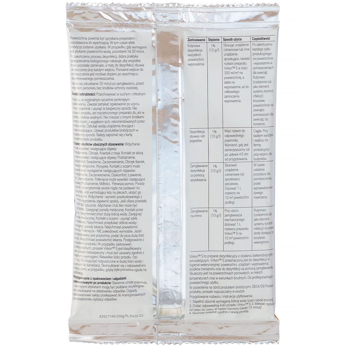 VIRKON S - uniwersalny preparat dezynfekcyjny 200 g