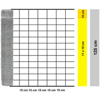 Siatka leśna dla gęsi i na dziki gruby drut 125 cm - rolka 50 m - 125/13/15