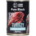 Mokra karma JOHN DOG PURE BLACK dla szczeniąt indyk 400 g