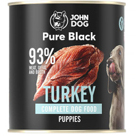 Mokra karma dla szczeniąt z indykiem JOHN DOG PURE BLACK w puszcze 800g