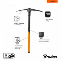 Kilof ogrodniczy mocny hartowany 2000 g