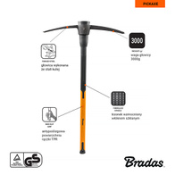 Kilof hartowany ogrodowy typ ciężki 3000 g