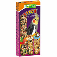 Nestor Kolba dla średnich papug 3w1 3 smaki jabłka, orzechy, kokos i banan 3 szt