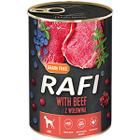 Karma mokra dla psa z wołowiną RAFI 400 g puszka