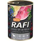 RAFI karma mokra z żołądkami wołowymi i szynką dla psa 400 g puszka 1 szt