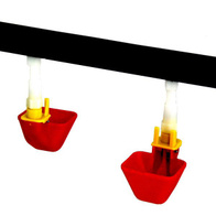 Poidło kubeczkowe z językiem pływakowym duże montowane na rurę systemu pojenia