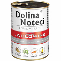 Mokra karma dla psa Dolina Noteci z wołowiną w puszce 400 g