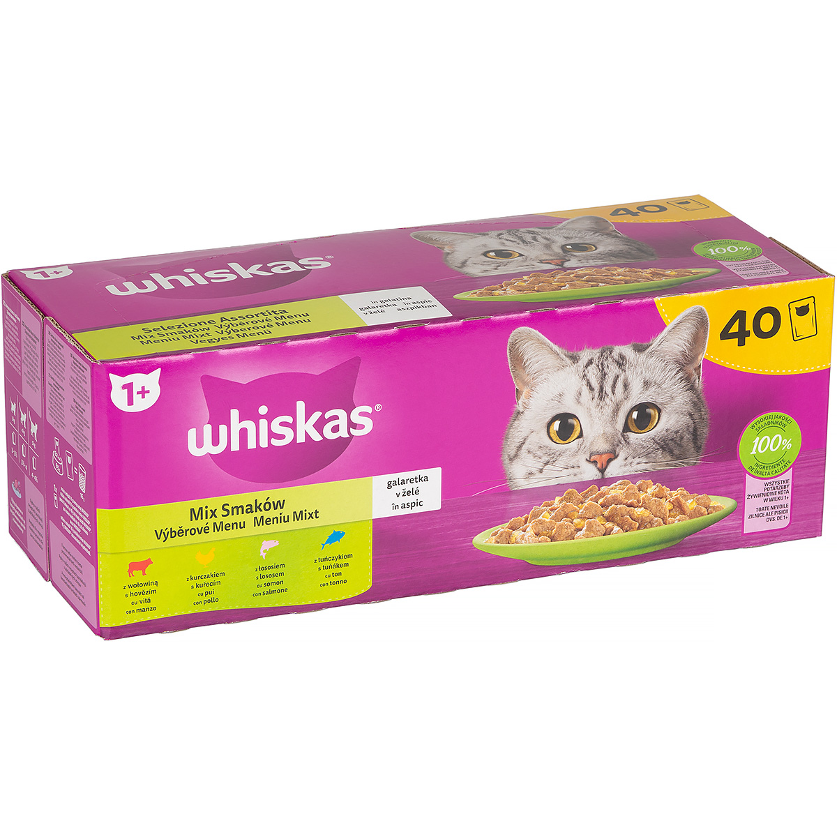 Mokra karma dla kota Whiskas Mix smaków 40 x 85 g