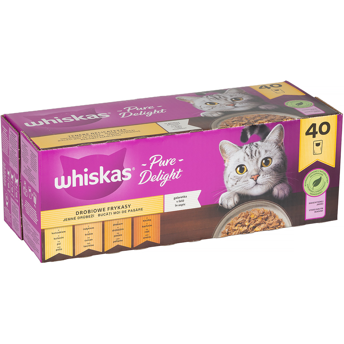 Whiskas Pure Delight mix smaków w galaretce mokra karma dla kota saszetki 40 x 85 g