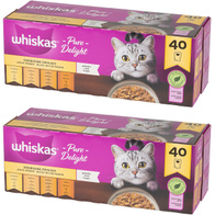 Mokra karma dla kota Whiskas Pure Delight saszetki 80 x 85 g mix smaków w galaretce