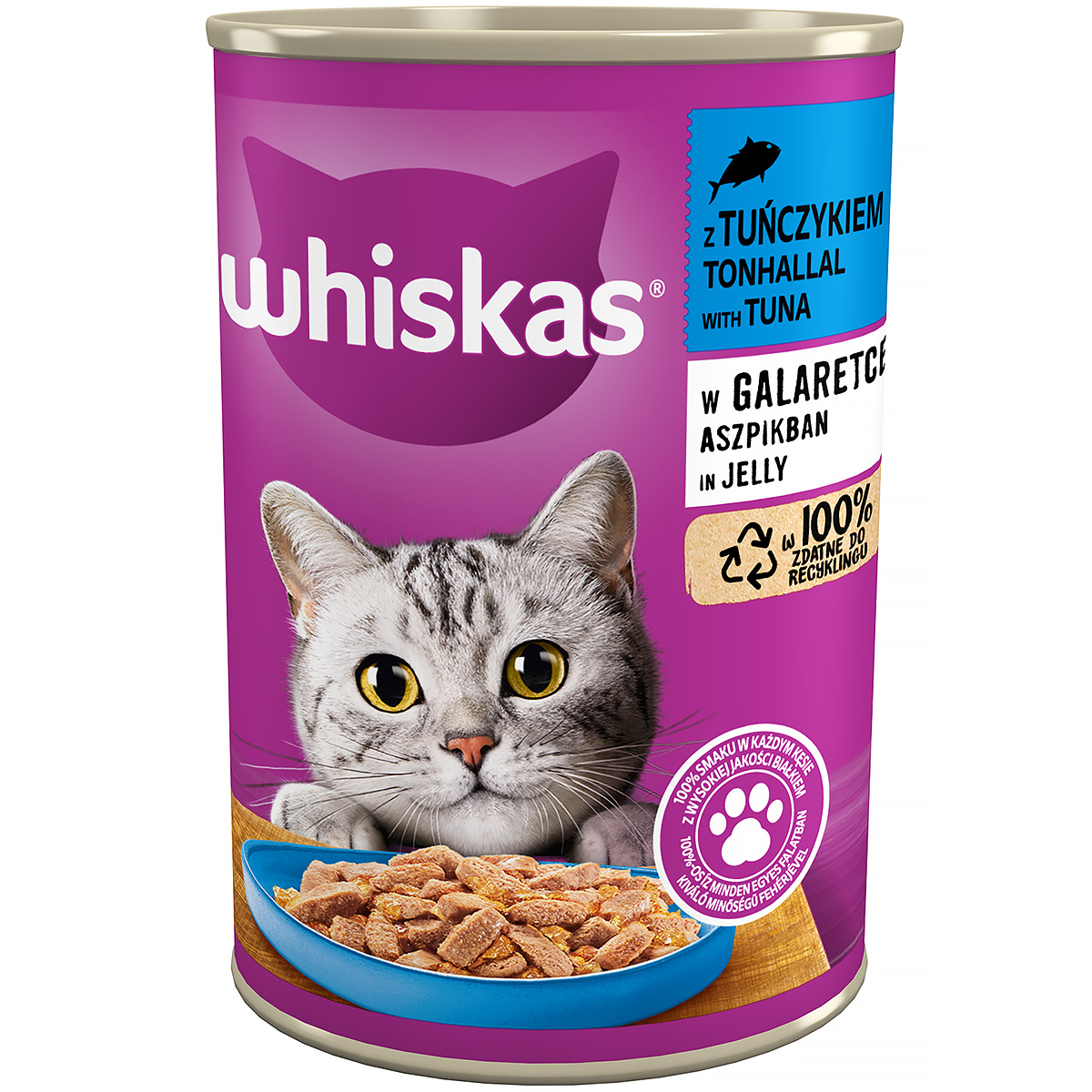 Mokra karma dla kota Whiskas z tuńczykiem w galaretce 400 g 