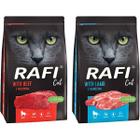Rafi Cat mix smaków sucha karma - wołowina i jagnięcina 2 x 7 kg