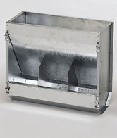 Automat paszowy dla królików trzykomorowy metalowy 30 cm z pokrywką