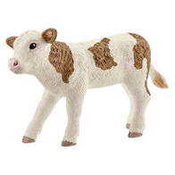 Cielak Simmental figurka zabawka ręcznie malowana