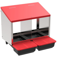 Gniazda dla kur niosek automatyczne PLATINUM podwójne z pojemnikiem na jajka