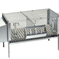 Klatka dla królików dwustanowiskowa kompletna