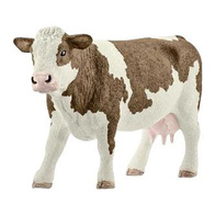 Krowa Simmental figurka zabawka ręcznie malowana