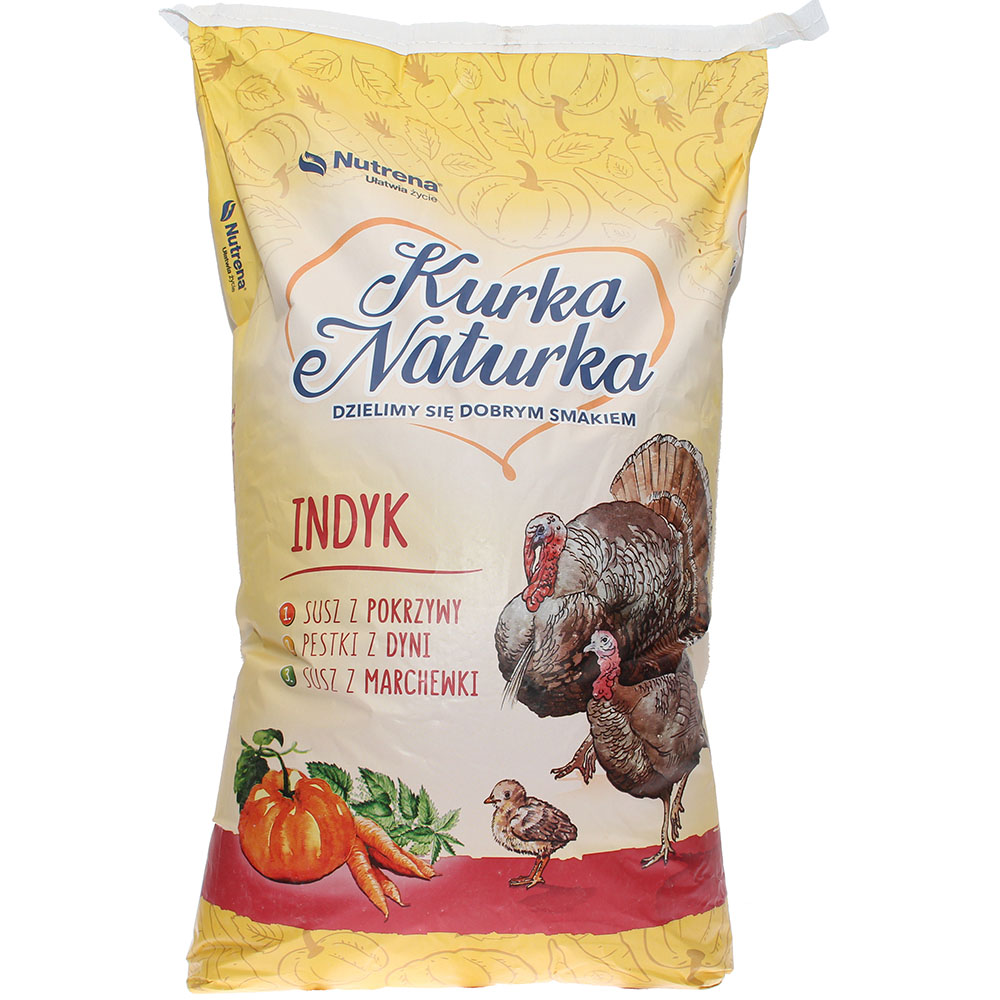 Pasza dla indyków granulat 3 tucz Kurka Naturka 25 kg