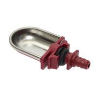 Poidło dla królików z miską nierdzewną i smoczkiem do montażu na rurze 22 x 22 mm