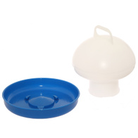 Poidło odwracalne 2,5l dla kur i drobiu ozdobnego zakręcane z uchwytem