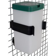 Uchwyt ścienny do poidła kubeczkowego z zasobnikiem