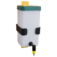 Uchwyt ścienny z regulacją wysokości do poidła kropelkowego z zasobnikiem