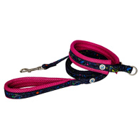 Zestaw obroża + smycz z podszyciem siateczkowym dla średniego psa ROZMIAR M