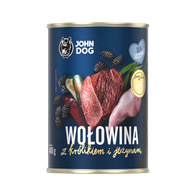 Mokra karma dla szczeniąt John Dog Berry Junior Królik wołowina 400 g