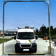 Brama bioasekuracyjna nierdzewna przejazdowa do pojazdów 400 x 470 cm INOX