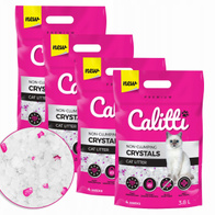Silikonowy żwirek dla kota Calitti Crystals zestaw 4 x 3,8 l
