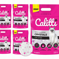 Calitti Crystals zestaw 5 x 3,8l + łopatka Silikonowy żwirek dla kota